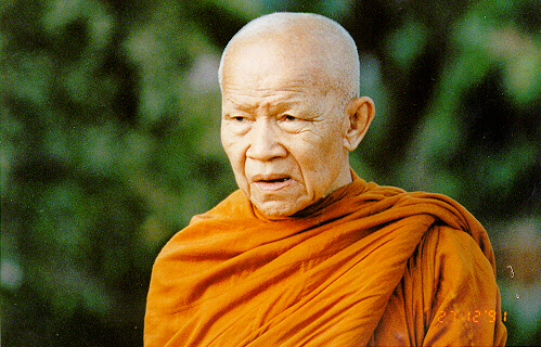 Luangta Maha Bua in close-up - Pictures of Ajahn Maha Bua